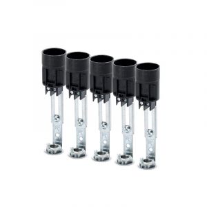 Lot de 5 douilles de bougie &Oslash; 24 mm pour lustre Maria Theresia, longueur r&eacute;glable 80-100 mm, compatible avec douille E14 (leuchtenoutlet, neuf)