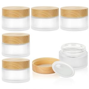 HOTUT Pot de Cr&egrave;me Vide en Verre, 6pcs 30ml Pot Vide en Verre, Petite Contenants Cosm&eacute;tiques, Boite &eacute;chantillon Cosm&eacute;tique de Voyage, Pots Creme Vide pour Lotions Cr&egrave;mes Onguents Maquillage de Voyage (AomigEU, neuf)