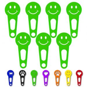 OnAir&reg; jetons de chariot de courses, dispositif de d&eacute;verrouillage de chariot de courses pour un retrait imm&eacute;diat ; Porte-cl&eacute;s en forme de jeton de caddie (Happy Face, Vert, 7 pi&egrave;ces) (Pixkom GmbH, neuf)