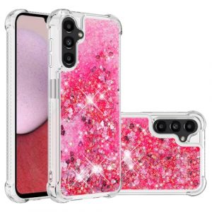 SIYOPINPFY Compatible avec Coque Samsung Galaxy A14 5G, [Pink Back] Fille Silicone Paillette Glitter de Luxe Support，Liquide Gel Housse Etui de Protection pour Samsung A14 5G - Love Pink YB (SIYOPINPFY, neuf)