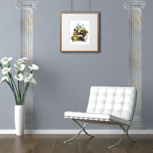 HEBEOT Autocollant mural 3D en forme de colonne romaine en trois dimensions - D&eacute;coration murale de salon - 30 x 240 cm (LMZ-003) (Grtshopper, neuf)