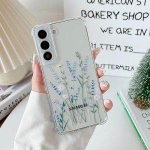 ZTOFERA Étui pour Samsung Galaxy S22, Coque Transparente en TPU Souple avec Motif Fleur, Protection Ultra-Mince en Gel de Silicone Anti-Rayures pour Samsung S22 5G - Lavande (zongTop, neuf)