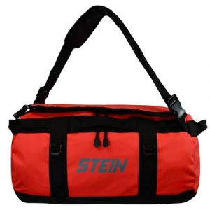 Sac fourre-tout imperm&eacute;able 40L/70L/90L &ndash; Sac &agrave; dos convertible avec toile PVC, sangles de compression et sangles d&rsquo;&eacute;paule rembourr&eacute;es &ndash; STEIN Metro Sac de voyage et de sport pour l&rsquo;ext&eacute;rieur, Rouge (Fletcher Stewart, neuf)