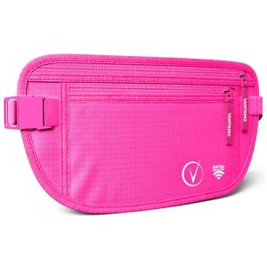 Vantamo Sac Banane Femme Ultra Fin avec Protection RFID, Antivol Banane Homme avec Sangle R&eacute;glable, Ceinture Course &agrave; Pied L&eacute;g&egrave;re pour Voyage et Sport, Pochette Secr&egrave;te pour Telephone et Passeport (Vantamo UK, neuf)