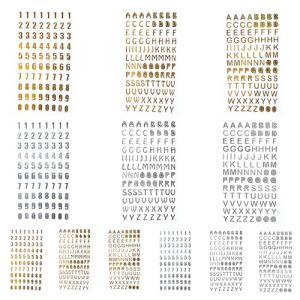 ZSUIQIN 12 Feuilles Lettres Autocollantes Alphabet, Lettrage Adh&eacute;sif &Eacute;tanche, Autocollants alphanum&eacute;riques, Lettres Adh&eacute;sives Autocollants pour Scrapbooking Cadeau Enseignement Bricolage D&eacute;corations (SUIQIN, neuf)