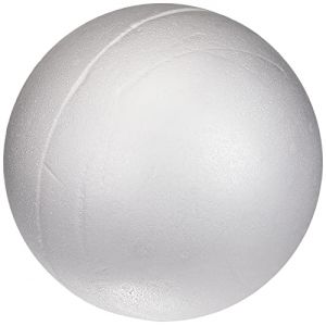 Rayher boule de polystyr&egrave;ne en plastique 25 cm 2 demi sph&egrave;res assemblables en une boule id&eacute;ales pour les activit&eacute;s d arts cr&eacute;atifs, bricolages, activit&eacute;s manuelles, Blanc (MegaCrea, neuf)