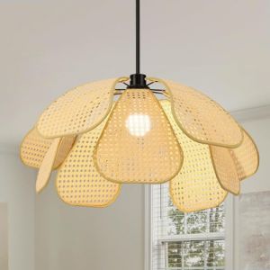 Schindora Lustre Salon Fleur,60Cm Suspension Luminaire D&eacute;Coration Boho Lampe E27 Luminaires Int&eacute;Rieur Fait &agrave; La Main Vintage Lustre Chambre Pour Cuisine Cabane Couloir (Joeyhome, neuf)