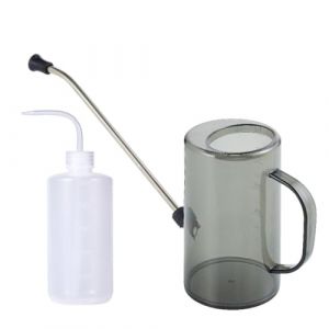 Arrosoir 35oz/1L &agrave; Long Bec en Plastique, avec Squeeze Bouteille Arrosoir de Jardin pour Plantes d'Int&eacute;rieur et d'Ext&eacute;rieur, Succulentes, Fleurs (DINODANUBE TRADING, neuf)