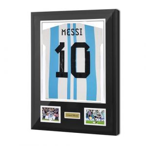 Cadre pour maillot de sport en aluminium avec verre antireflet &ndash; cadre mural l&eacute;ger et r&eacute;sistant avec kit de montage &ndash; vitrine pour maillot football, rugby, basket, objet de collection (Imuounl, neuf)