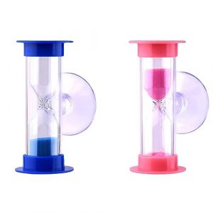 REQAG 2PCS Sabliers Minuterie avec Ventouse 3 Minutes Hourglass de Brossage de Dents Horloge de Sable pour Enfant,pour Jeux,Cuisine, Exercice,Etude,Brossage (zhaojiayuouzhoudianpu, neuf)