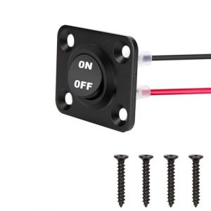 RUNCCI-YUN 1Pcs 12V-24V interrupteur a bascule, Interrupteur à Bascule Rond,1Gangs, 6A/250V 10A/125VAC SPST rond Panneau de commutation 12V pour Voiture, Camion, Voitures de Course, Marine (RUNCCI-YUN, neuf)