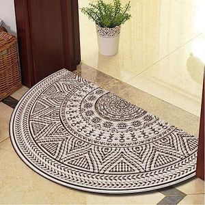 Guest Ruyunlai Paillasson Tapis D'entréE Demi Lune IntéRieur Dexterieur pour Terrasse Rond Exterieur Entree D’entree Interieur Absorbant Soleil Gris 60x110cm (Guest Ruyunlai, neuf)