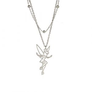 EUEAVAN Collier avec pendentif f&eacute;e clochette de princesse Wendy - Pendentif f&eacute;e Pixie - Tendance - Exquis - Danseuse magique - Bijoux ras du cou - Citation de conte de f&eacute;es - Pour filles et femmes (EUEAVAN, neuf)