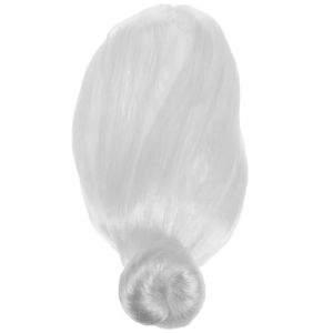 Homoyoyo Postiche de Vieille Dame Blanche Chignon Perruques pour Femmes &Acirc;g&eacute;es Accessoire de D&eacute;guisement Doux et Confortable pour F&ecirc;te Costum&eacute;e Cosplay et Bal Masqu&eacute; (Alda Jin, neuf)