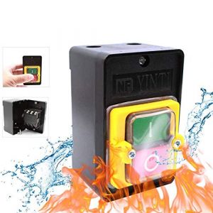 cersaty&reg; Bouton Poussoir Etanche interrupteur S&eacute;curit&eacute; 220 V / 380 V 10A ON/OF pour Machines Textiles D'&Eacute;quipement M&eacute;canique (NAIXUE-FR, neuf)
