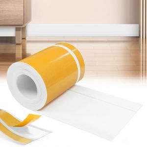 YushengTai Plinthe pvc, Blanc 80 mm x 20 mm x 3m Plinthe Souple Autoadhésive Plinthe, Plinthe PVC Souple, Plinthe Adhesive, Convient pour la Salle de Bain et la Cuisine (Blanc) (YUSHENGTAI, neuf)