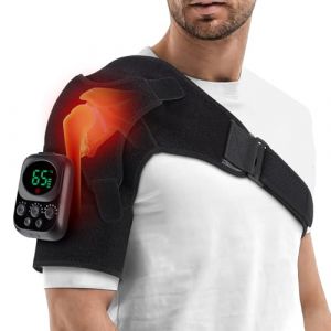 &Eacute;pauli&egrave;re Chauffante Avec Vibration,massage epaule Bandouli&egrave;re &eacute;lectrique r&eacute;glable,&eacute;pauli&egrave;re Pour support d'&eacute;paule,&eacute;pauli&egrave;re Pour Homme ou Femme,Bandage d'&eacute;paule Pour &eacute;paule Gauche/droite (ToveKnighty, neuf)