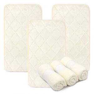 PEKITAS Lot de 3 matelas à langer imperméables pour bébé en fibre de bambou enroulable portable 35 x 70 cm (Pekitas, neuf)