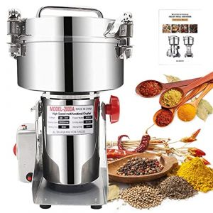 Moulin à Grains 2000g Moulin à Farine Moulin à Epices Electrique Moulin a Cereales et Grain Haute Vitesse 25000 R/min Pour Broyage Rapide Contre les Surcharges Moulin à Herbes, épices, Noix, Céréales (LEJIEYIN Trading Co., Ltd, neuf)
