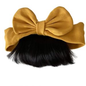 Ruwshuuk Perruques Pour Jeunes - Bandaux &agrave; Franges avec N&oelig;ud D&eacute;coratif - Accessoires Cheveux Polyvalents pour Maison, Voyage, Photographie, Anniversaire et Spectacles (cratilent, neuf)