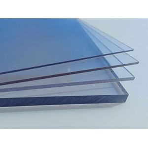 Plaque Polycarbonate UV diff&eacute;rentes Tailles, &eacute;paisseurs, transparente (0,5-20 mm) (PC transparente 2 mm, 600 x 500 mm) (alt-intech, neuf)