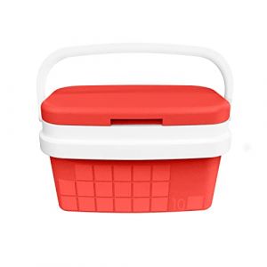 COM-FORT HOUSE - Glacière portable avec poignée rigide - Porte-nourriture pour camping, plage, camping - Rouge - Capacité 10 l (Comfort House SL, neuf)