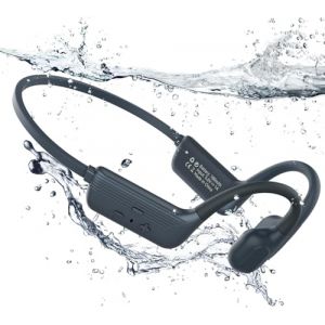 MONODEAL Casque Conduction Osseuse Natation, Ecouteur Waterproof Natation Bluetooth 5.4 IP68 MP3 Etanche Natation 32GB,Ecouteurs sans Fil Sport Ecouteur Piscine, Natation,Surf, la Course Pied (Msong Tech, neuf)