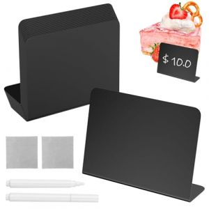 Lixiluxia 20 Pièces Mini Ardoise de Table, Mini Tableau Noir en Plastique, Petite Ardoise pour Prix, Étiquette Ardoise Buffet Chevalet, Petites Ardoises Noires, Mini Panneaux d'Affichage (10x7.5 cm) (ESCALANTECEDENTE,UNIPESSOAL LDA, neuf)