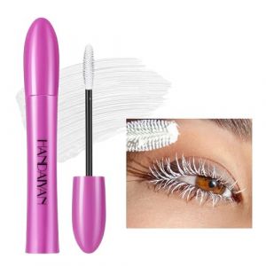 GL-Turelifes Mascara coloré Mascara coloré Charmant, brosse épaisse, boucle, mascara durable avec des cilpes épaisses et longues, étanche à l'eau et à l'essuie (#1 blanc) (GL-Turelifes, neuf)
