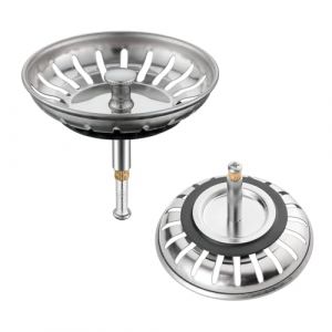 Dreamil Panier de vidange pour &eacute;vier de cuisine 82mm en acier inoxydable avec hauteur r&eacute;glable Accessoire pour &eacute;vier de cuisine Remplacement original pour joint d'&eacute;vier de cuisine (ZHANG ZHF, neuf)