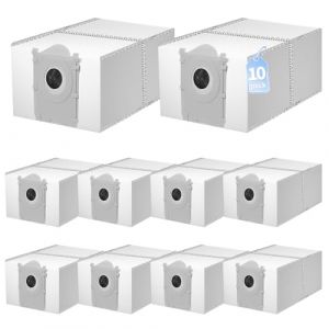 PeakLife 10 Sacs pour Ecovacs DEEBOT X9 Pro Omni, X8 Pro Omni, T50 Omni, T80 Omni, Pi&egrave;ces de Rechange pour Aspirateur Robot T30C Pro Omni, T50 Pro Omni, T50 Max Pro Omni, Grande Capacit&eacute; de 3 Litres (New Miao, neuf)