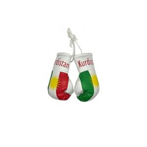 Mini gants de boxe avec drapeau du Kurdistan &ndash; Parfait comme porte-cl&eacute;s ou pour r&eacute;troviseur int&eacute;rieur de voiture (AK Selection, neuf)