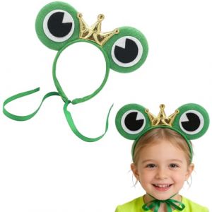 YIPFEN Bandeau Grenouille, 1 Pi&egrave;ce, Serre-T&ecirc;te avec Yeux de Grenouille et Couronne, Accessoire de Cheveux pour Anniversaire, Carnaval, F&ecirc;te de No&euml;l, Costume Froschk&ouml;nig, Pour Femmes, Hommes et Enfants (shengguangshangmao., neuf)