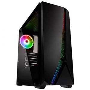 Boîtier Moyen Tour E-ATX Quantum RGB avec Panneau Vitré, Noir (1foDiscount, neuf)