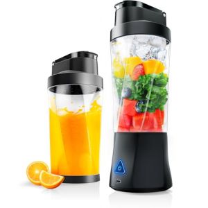OYLCDI Mini Blender Smoothie Sans Fil, Mixeur Blender Portable |Gobelet à Jus 700 ml | Batterie de 6000 mAh | Sans BPA | Rechargeable Mixe Smoothies pour Glace, Fruits,Shakes et Glaçons (ALUTOM, neuf)