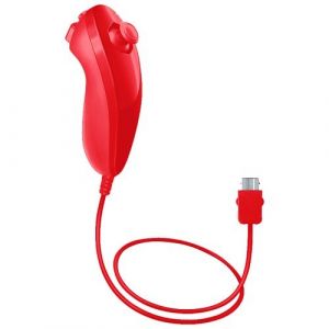Manette Nunchuk pour Nintendo Wii Rouge (les3fritz, neuf)