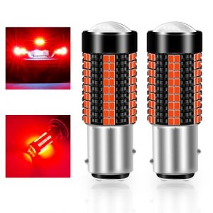 Teguangmei 1157 BAY15D P21/5W Ampoules LED de Voiture 5W Ultra Lumineux Rouge 3020 126SMD LED Frein de Recul Arr&ecirc;t Arri&egrave;re Feux de Brouillard Arri&egrave;re Position Feu Arri&egrave;re 12-24V (2 PCS) (TeguangmeiEUR, neuf)