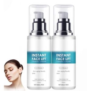 Velurea Creme Liftante Instantanée, Velurea Lifting Instantané Visage Creme, Instant Face Lift Firming Cream, Raffermit Et Lifte Visage & Contour De Mâchoire, Anti-Rides Immédiat, Lifting Visage (2) (FEIBAO&-Wu, neuf)