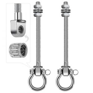 FoiiLiio 2 Pièces Crochet de Hamac Crochet de Balançoire avec Roulement 23,5 cm x M10 Fixation Fauteuil Suspendu de 180 Pivot Ensemble Plafond Poutre Chaise de Yoga Sac de Frappe (AVOGERS, neuf)