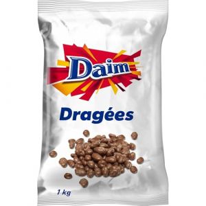 Daim - Drag&eacute;es au Chocolat au Lait, Caramel Fondant et Amandes - Format Familial - Sachet d'1 kg (Plaisir & Snacking, neuf)