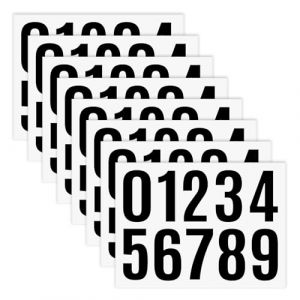 wocpvm 35 Feuilles Chiffres Autocollants, Autocollant Numero de 0 &agrave; 9 Chiffres Adhesifs Autocollants Vinyle Imperm&eacute;able pour Ext&eacute;rieur Bo&icirc;te aux Lettres Num&eacute;ro d'Adresse (Noir) (Wocpvm, neuf)