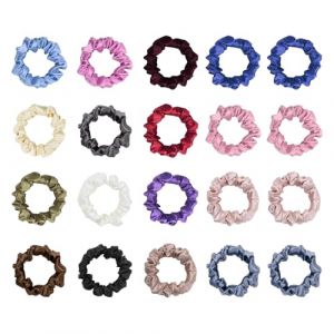 20 Morceaux De Bague À Cheveux Satin Multicolore, Simple Et À La Mode, Élastique Étirement Féminin, Luminaire En Queue De Cheval, Décoration De Coiffure. (ZHENEN LTD, neuf)