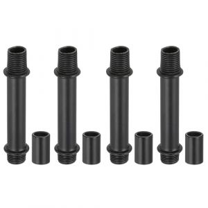 PATIKIL Kit Tige de Lampe à Tube Droit, 4 Ensemble M10 Acier au Carbone 50mm(1.97") Long Tige Filetée à Double Extrémité avec Écrous D'Accouplement Connecteur à Manchon, Noir (PATIKIL UK, neuf)