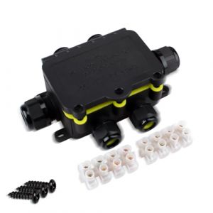 Innfeeltech 1 pièce Boîte de jonction électrique étanche, extérieur Boîte de jonction étanche LF-2068-6T, 6 voies pour fils de 5 à 12mm et de 3.5 à 10mm de diamètre (XINGZHI TECH, neuf)