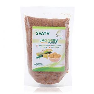 Poudre de jaggery SVTAV, poudre de gur broyée à la main | Édulcorant Naturel | Cassonade | Substitut de canne à sucre indien | Aucun agent de conservation ajouté | Sans arômes artificiels - 500 g (GnG_Enteprises (Ship From India), neuf)