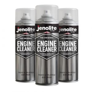 JENOLITE Nettoyant moteur en aérosol | Spray nettoyant et dégraissant pour moteur | 3x500 ml | Dissout la graisse, l'huile et la crasse sans laisser de résidus | Non conducteur et non corrosif (JENOLITE, neuf)