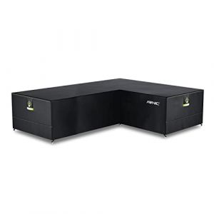 AWNIC Housse de canapé de Jardin en Forme de L - Imperméable - pour Meubles d'angle en rotin - pour extérieur - Tissu Technique AlicanTex 270 (Gauche) x 215 (Droite) x 71 cm (AWNIC Direct, neuf)