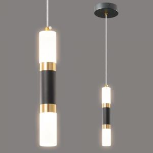 ZYBWL Modernes Schwarz Pendlleuchte 1 flammig LED Mini Dinszimmerlampe Lumière Cuisine Salon Chambre à coucher Table de nuit Bar SchwarzGold Petite lampe suspendue réglable en hauteur (wanliangwangluokeji, neuf)