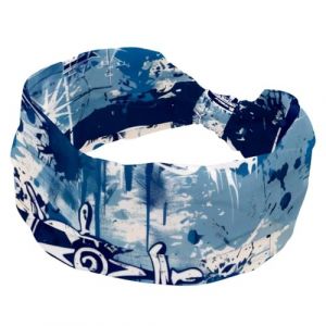 Bandeau large pour femme, extensible, épais, turban antidérapant, pour entraînement, soins de la peau, usage quotidien, croisière avec éléments nautiques, bleu marine (zhengzhiqi2299, neuf)