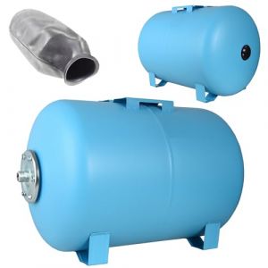 R&eacute;servoir &agrave; Vessie sous Pression 100L - Groupe de Surpression - Rccordement 1" - Cuve Ballon en Acier - pour Pompe Domestique, Pompe de Puit - Suppresseur Pompe - Horizontal 100 litres (ALUVRA, neuf)
